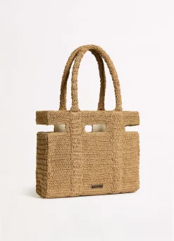Seafolly Wish You Were Here Wategos Raffia Tote Bag - | Beach Bags