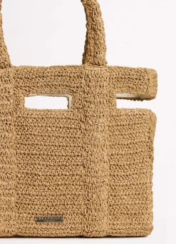 Seafolly Wish You Were Here Wategos Raffia Tote Bag - | Beach Bags