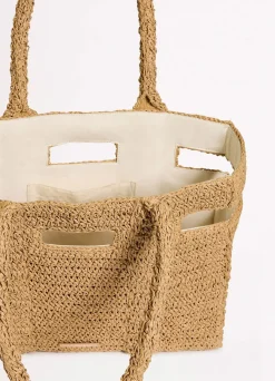 Seafolly Wish You Were Here Wategos Raffia Tote Bag - | Beach Bags