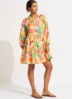 Seafolly Wonderland Tiered Mini Dress - | Beach Dresses