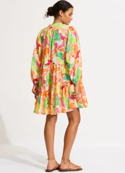 Seafolly Wonderland Tiered Mini Dress - | Beach Dresses