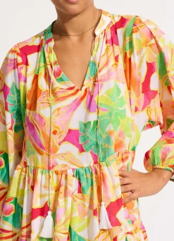 Seafolly Wonderland Tiered Mini Dress - | Beach Dresses